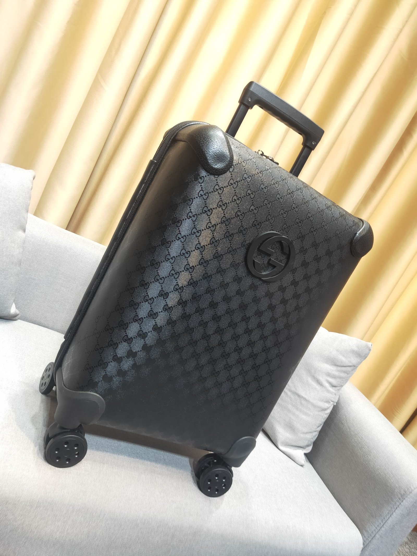 Gucci GG embossed leather trolley suitcase 100% original thumbnail