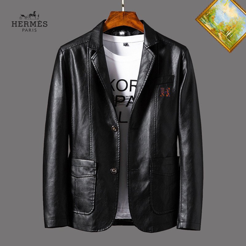 Hermes faux leather blazer thumbnail