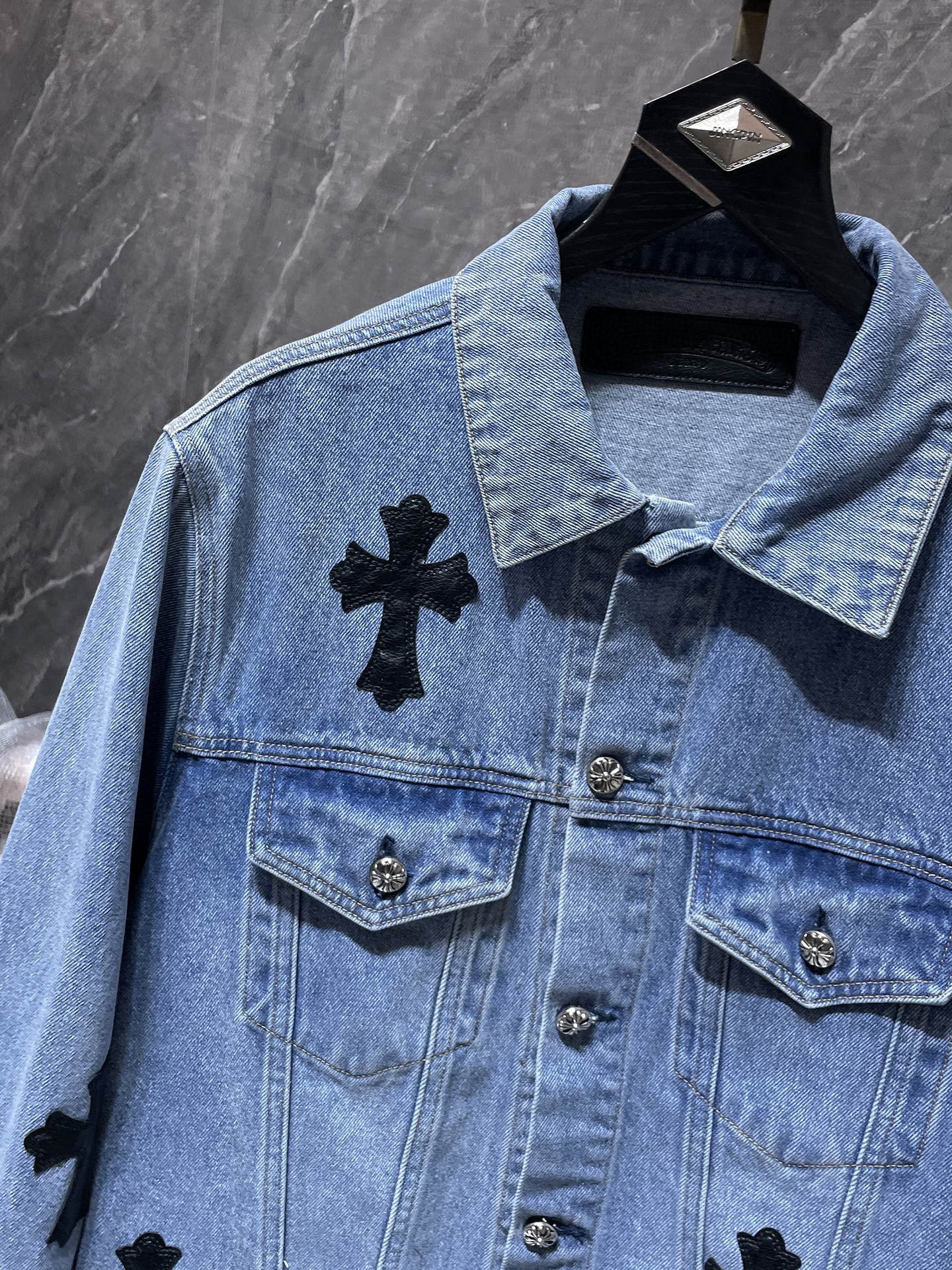 Chrome heart washed denim Jacket thumbnail