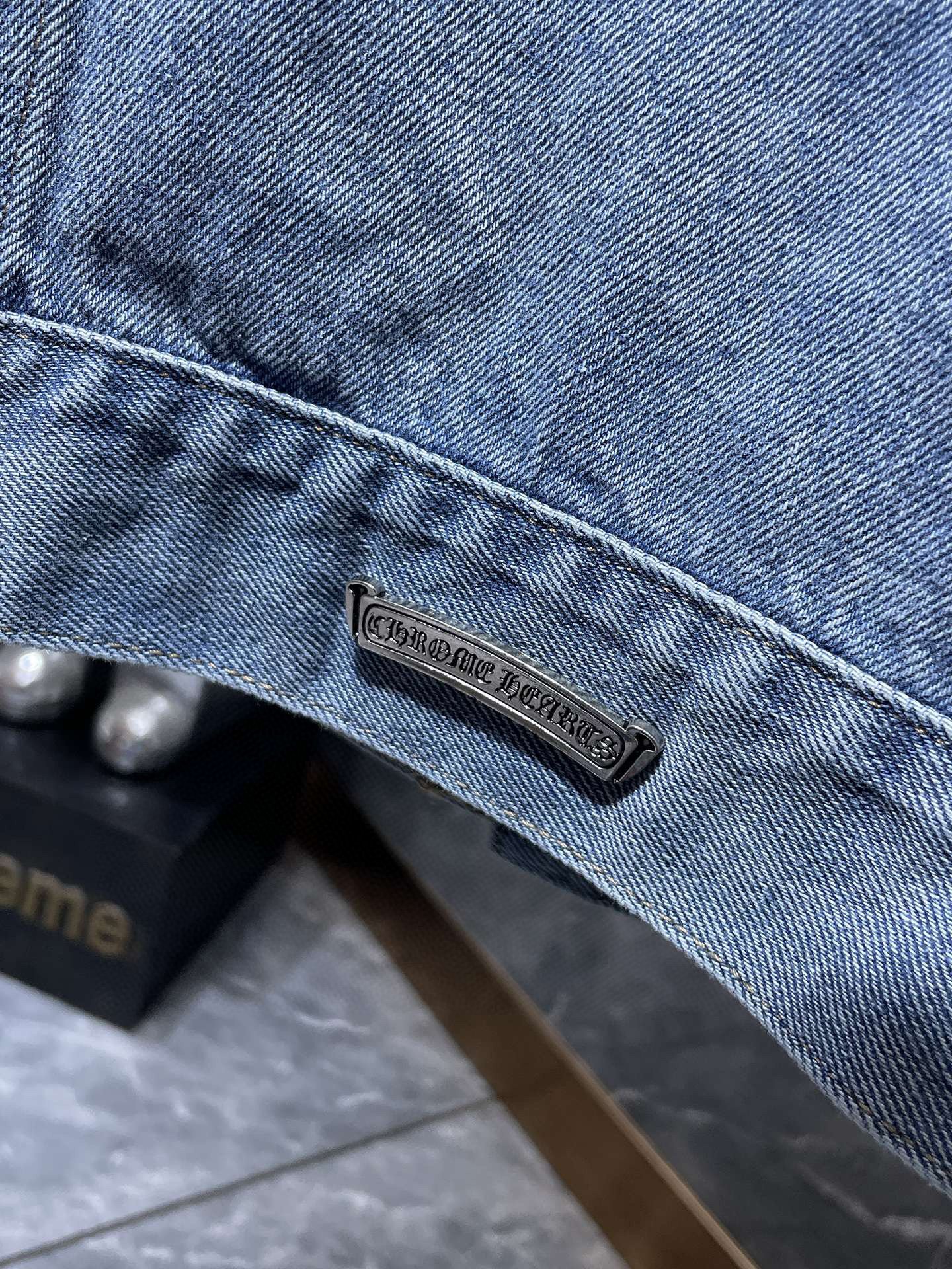 Chrome heart washed denim Jacket thumbnail