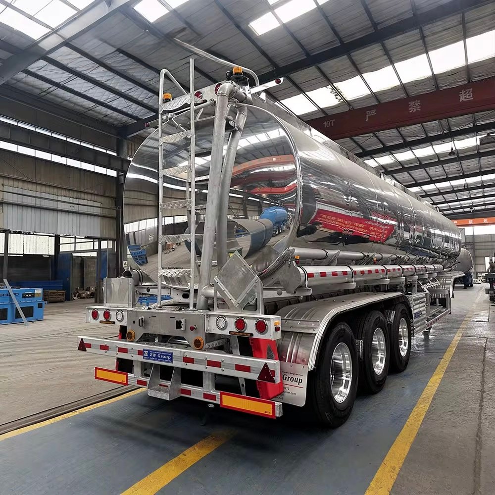 High Quality 45000L 3 Axle Aluminum Alloy Diesel Fuel Tanker Semi Trailer