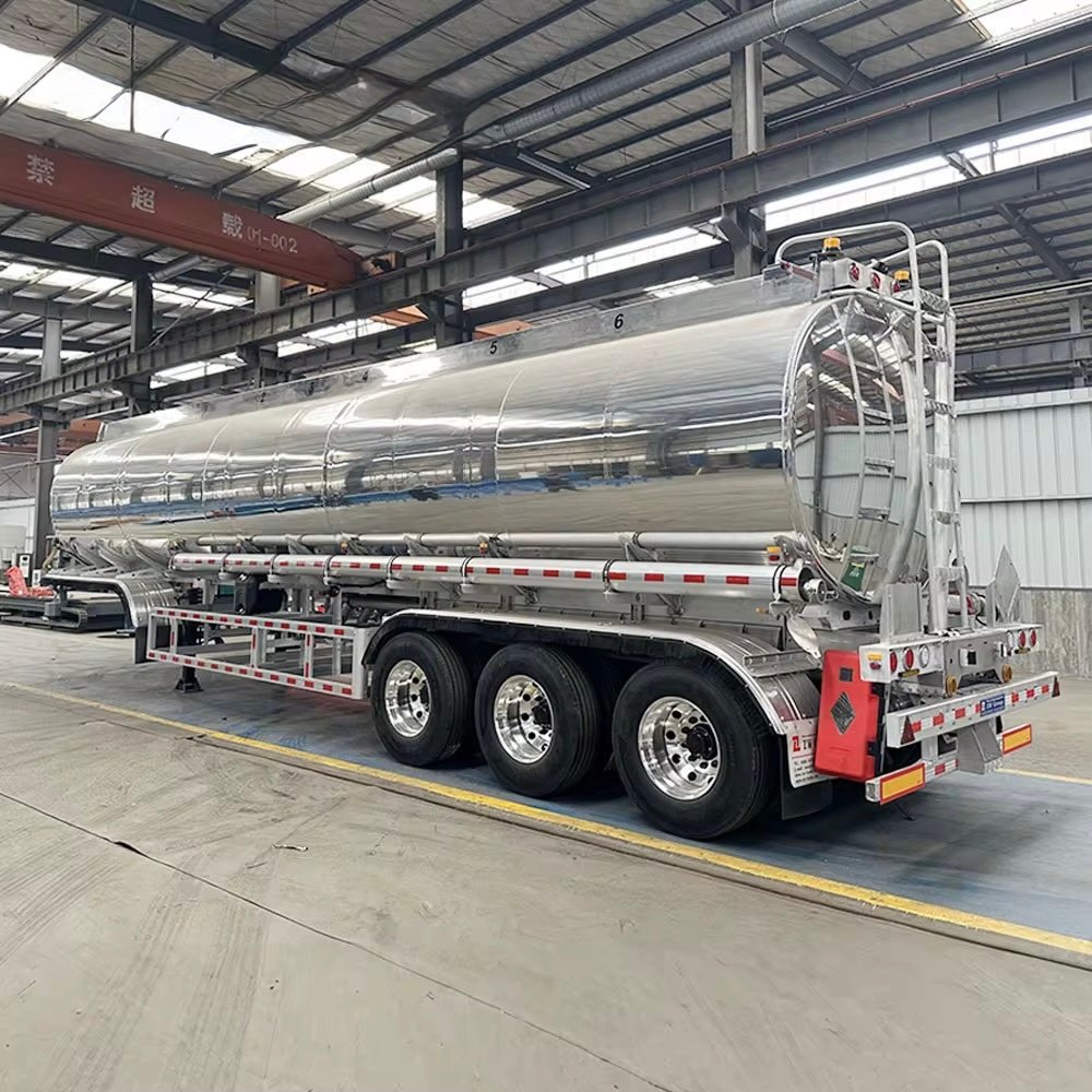 High Quality 45000L 3 Axle Aluminum Alloy Diesel Fuel Tanker Semi Trailer thumbnail