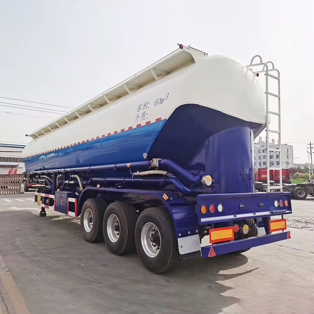 ZW group High Quality 60 Cubic Meter Aluminum Dry Bulk Tanker Trailer 3 Axle for Sugar and Grain Powder thumbnail