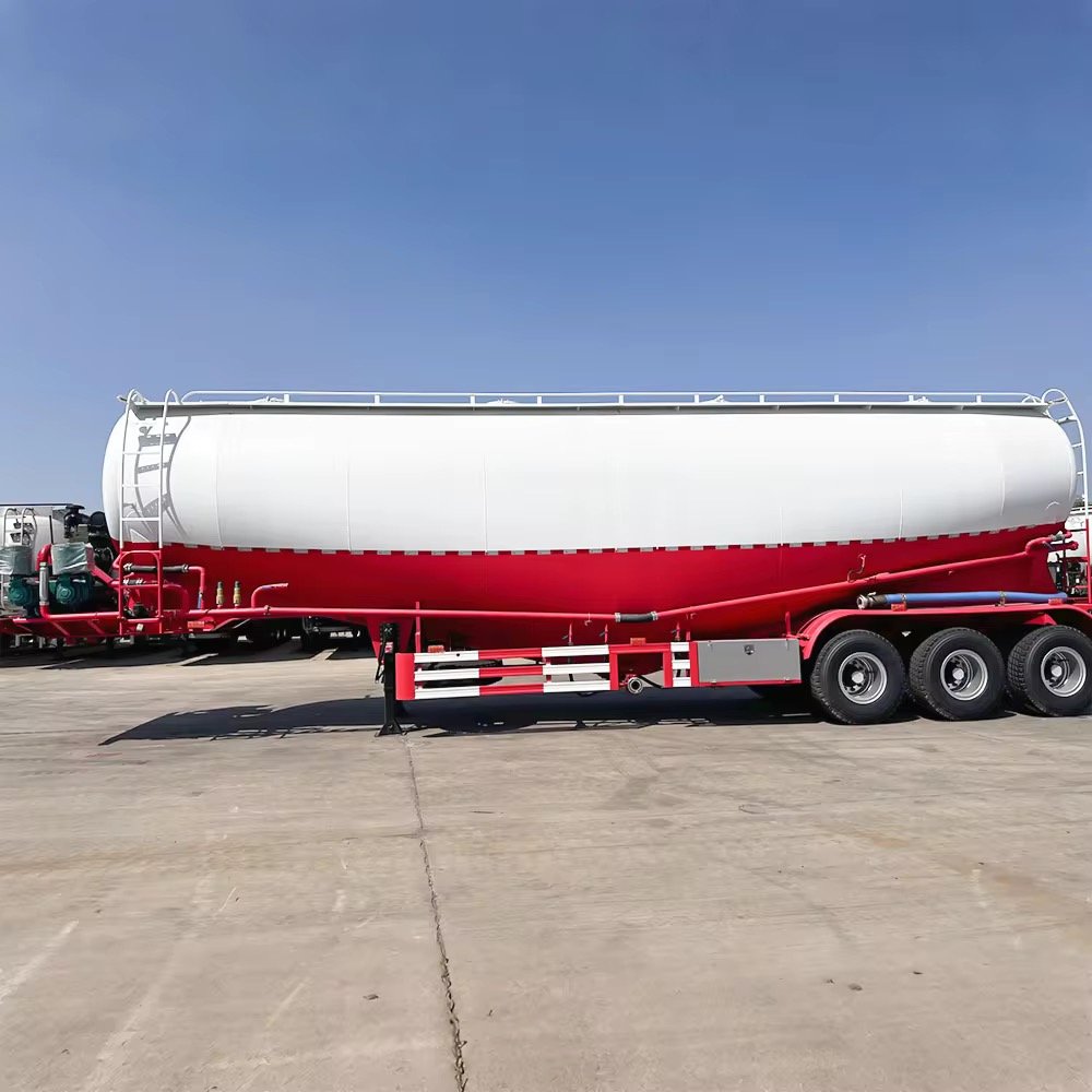 ZW Group Durable 3 Axle Steel Dry Bulk Cement Tanker Semi Trailer 6OT Capacity with External Air Compressor thumbnail