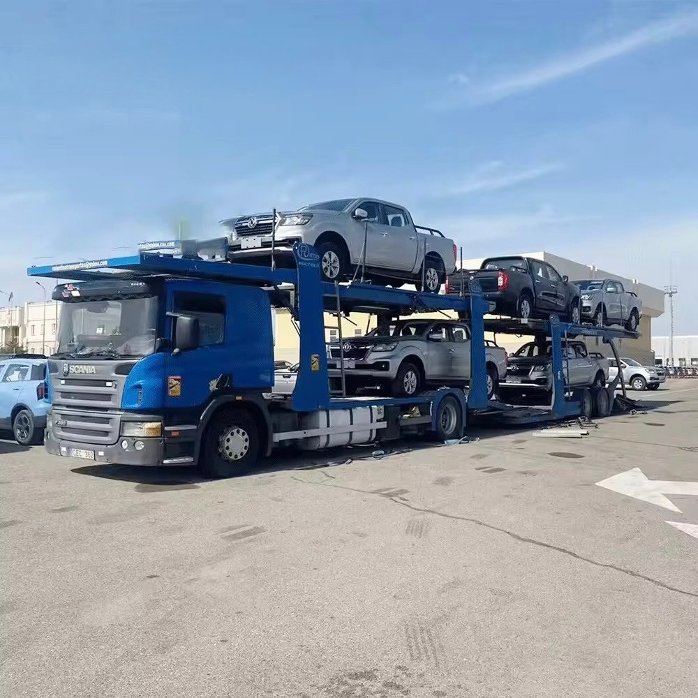 ZW Group Steel Vehicle Transport Car Carrier Semi Trailer 15m 2/3 Axles 60T Max Payload Hydraulic Lifting thumbnail