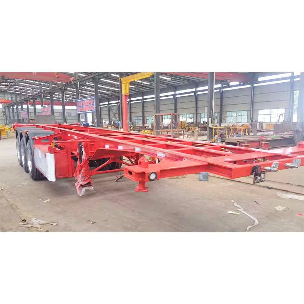 ZW Group 3 Axle 40ft Skeleton Steel Semi Trailer with 45 Ton Capacity thumbnail