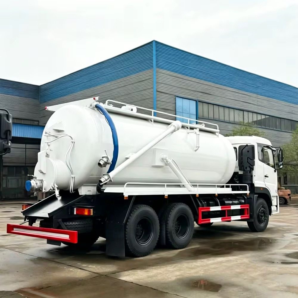 Dongfeng 6x4 Sewage Vacuum Truck High Suction Power Tanker for Septic Tank Cleaning