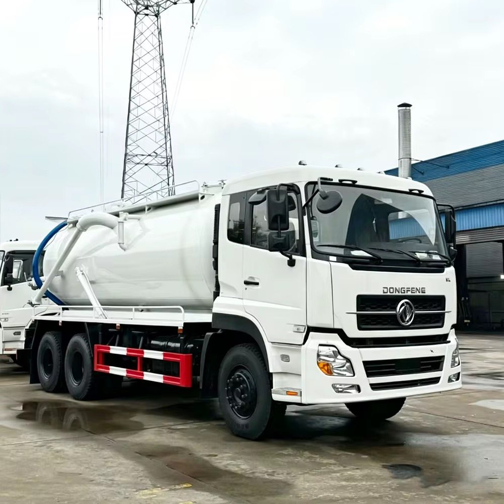 Dongfeng 6x4 Sewage Vacuum Truck High Suction Power Tanker for Septic Tank Cleaning thumbnail