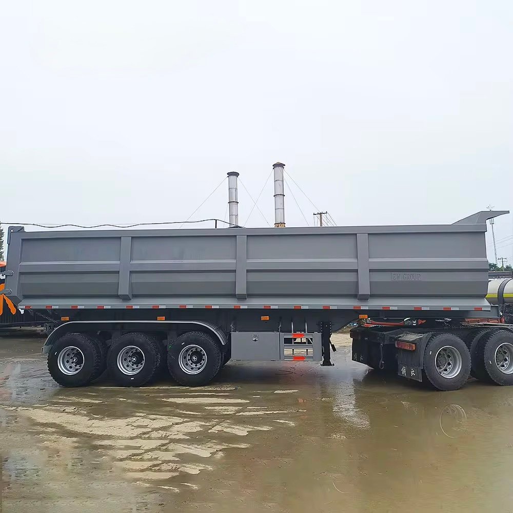 ZW group heavy-duty dump semi-trailer 3 axle tipper thumbnail