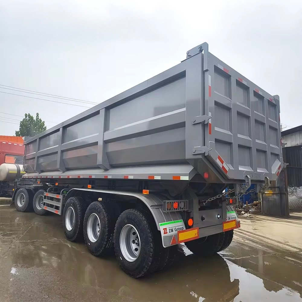 ZW group heavy-duty dump semi-trailer 3 axle tipper thumbnail