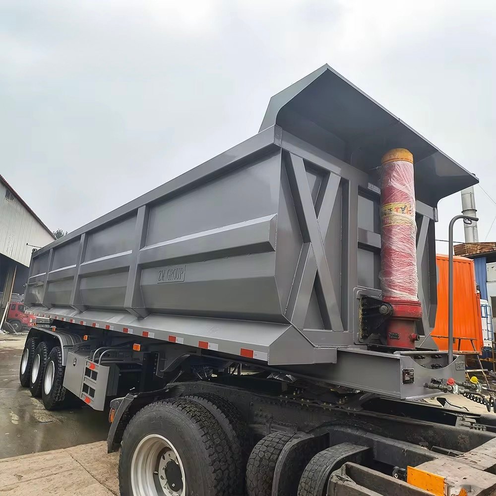 ZW group heavy-duty dump semi-trailer 3 axle tipper