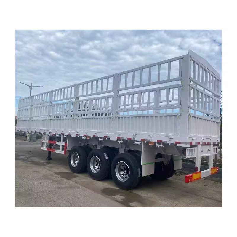 ZW  GROUP 60 Ton 3 Axles Animals Livestock Fence Cargo Truck Semi Trailer thumbnail