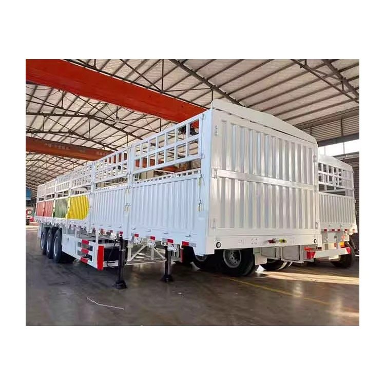 ZW  GROUP 60 Ton 3 Axles Animals Livestock Fence Cargo Truck Semi Trailer