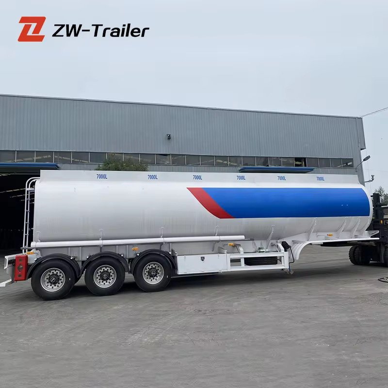 Carbon  Steel 3 Axles 36000L 45000L 50000Liters Bulk Cement Powder Transport Tanker Fuel Tank Semi Trailer ZW Brand Mechanical thumbnail