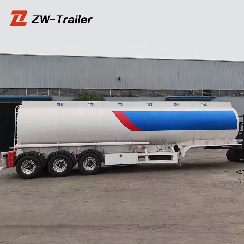 Carbon  Steel 3 Axles 36000L 45000L 50000Liters Bulk Cement Powder Transport Tanker Fuel Tank Semi Trailer ZW Brand Mechanical thumbnail