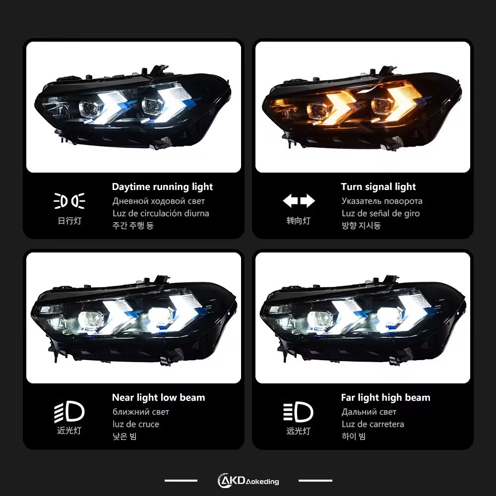 BMW X5 G05 LED Headlights 2019-2022 X6 G06 Plug and Play Headlights thumbnail