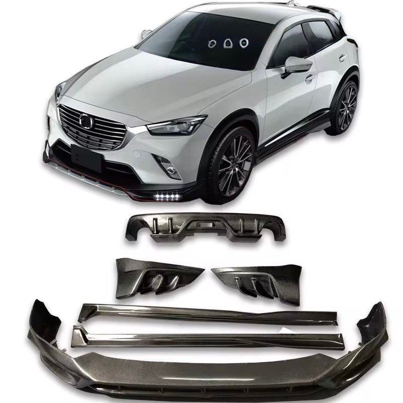 Body Kit for Mazda CX3 CX-3 Upgraded DAMD Version Front and Rear Spoiler Side Skirt Rear Diffuser Rear Corner Guard thumbnail