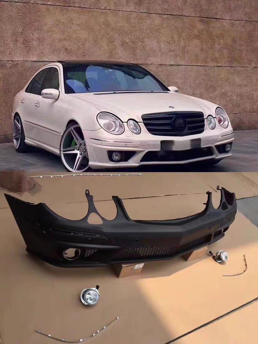 Mercedes-Benz W211 Modification Front Bumper Body Kit Fender Diffuser Front Spoiler air Dams Hood Bumper Side Skirts Bumper thumbnail