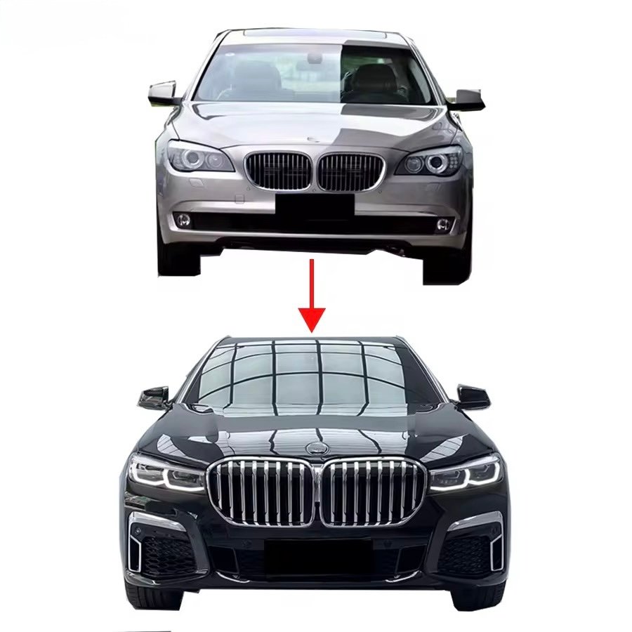 7 SERIES F02 to G12 LCI MP STYLE BODY KIT 2009-2015 FRONT BUMPER HEAD LIGHT SIDE SKIRT FACELIFT 7S F02 to G12 CAR BUMPERS thumbnail