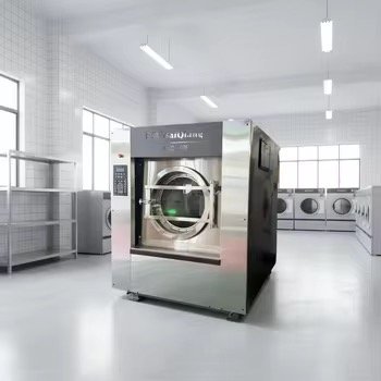 Professional Commercial Laundry Equipment 50kg Steam Washer Extractor Hotel Bed Sheets Washing Machine with Dryer