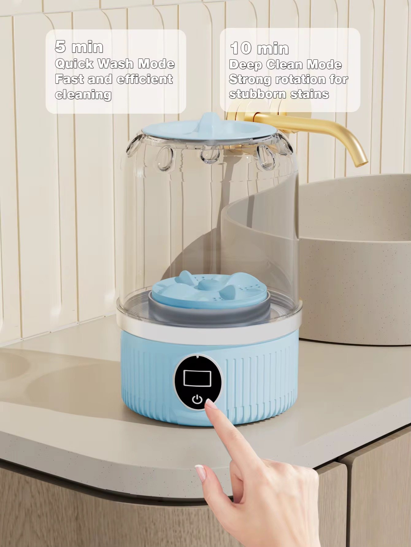New Portable Mini Semi-Automatic All-In-One Washer/ Dryer <2kg Capacity Foldable Top-Loading Energy thumbnail