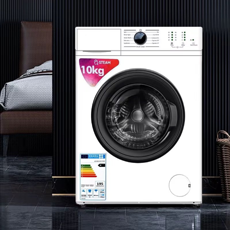 Fully Automatic Inverter Front Load Washing Machine 10kg Washer Dryer Combo with Steam Child Lock for Home & Family Daily Use thumbnail