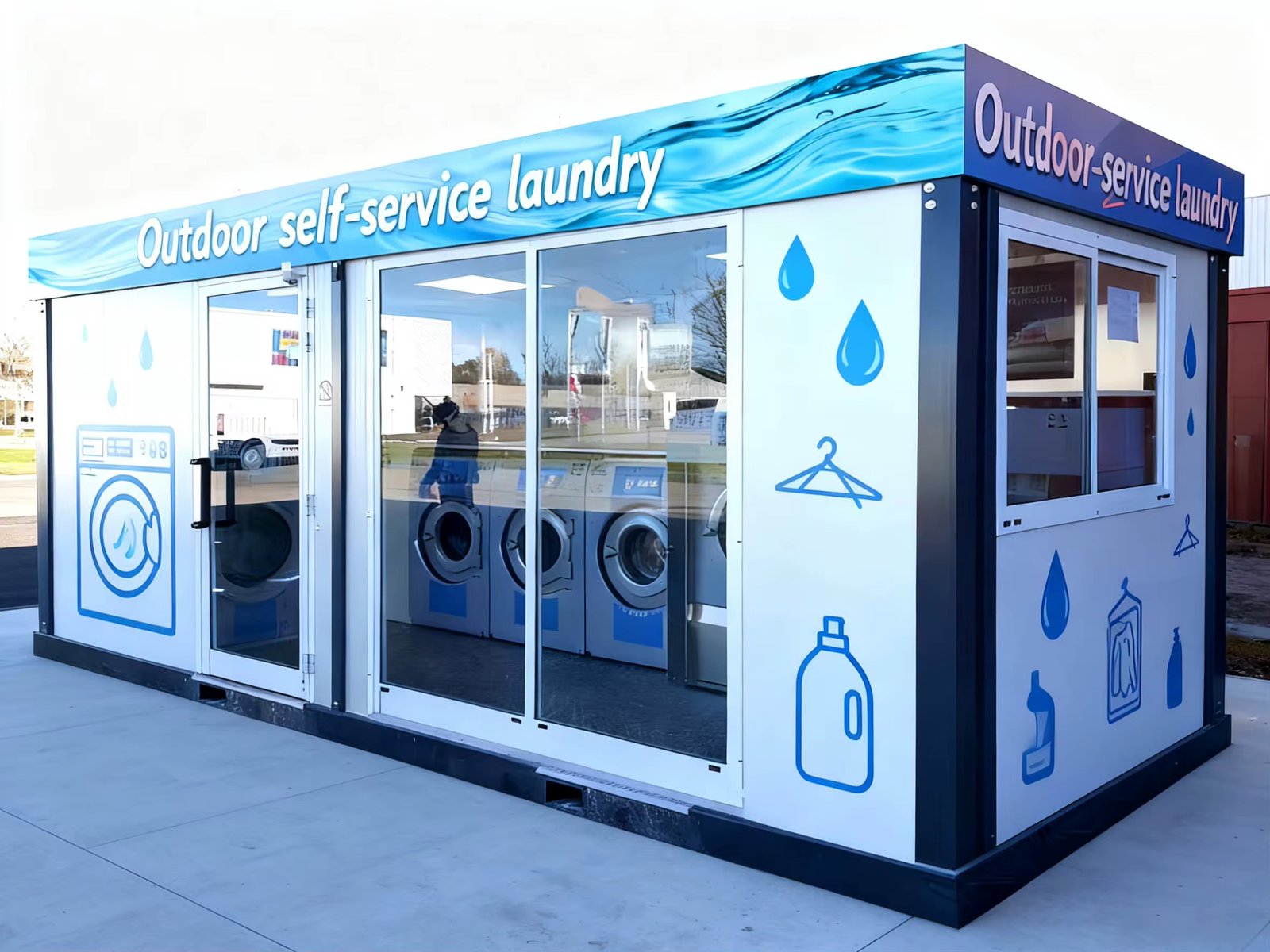 Outdoor self service laundry