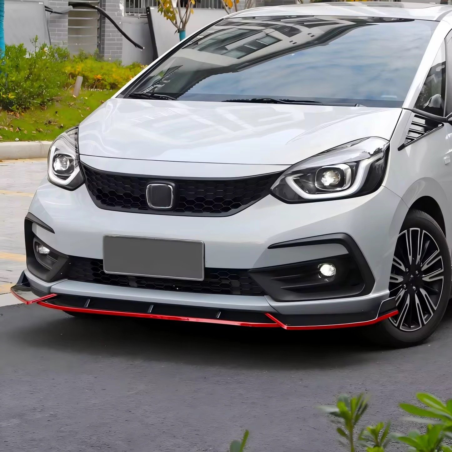 HONDA FIT RS High-quality Front Lip Factory Wholesale Bodykit Glossy Black Front Bumper thumbnail