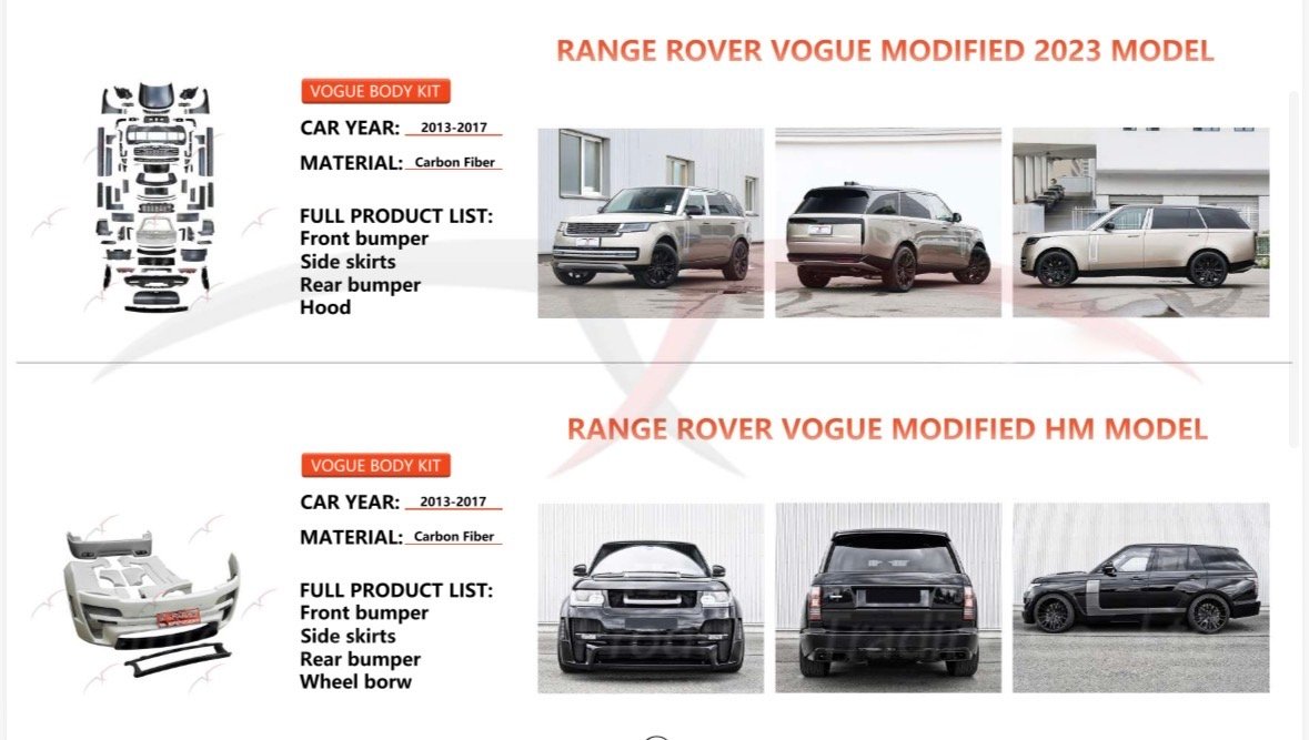 RANGE ROVER VOGUE BODY KITS UPGRADE