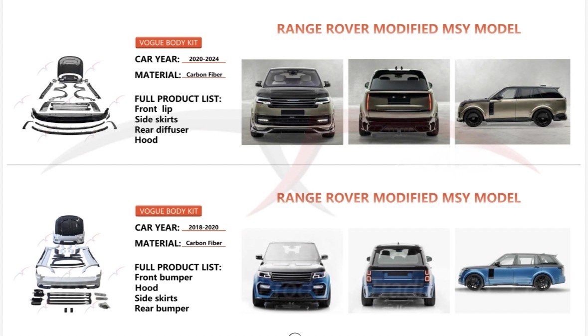 RANGE ROVER  BODY KITS UPGRADE MSY