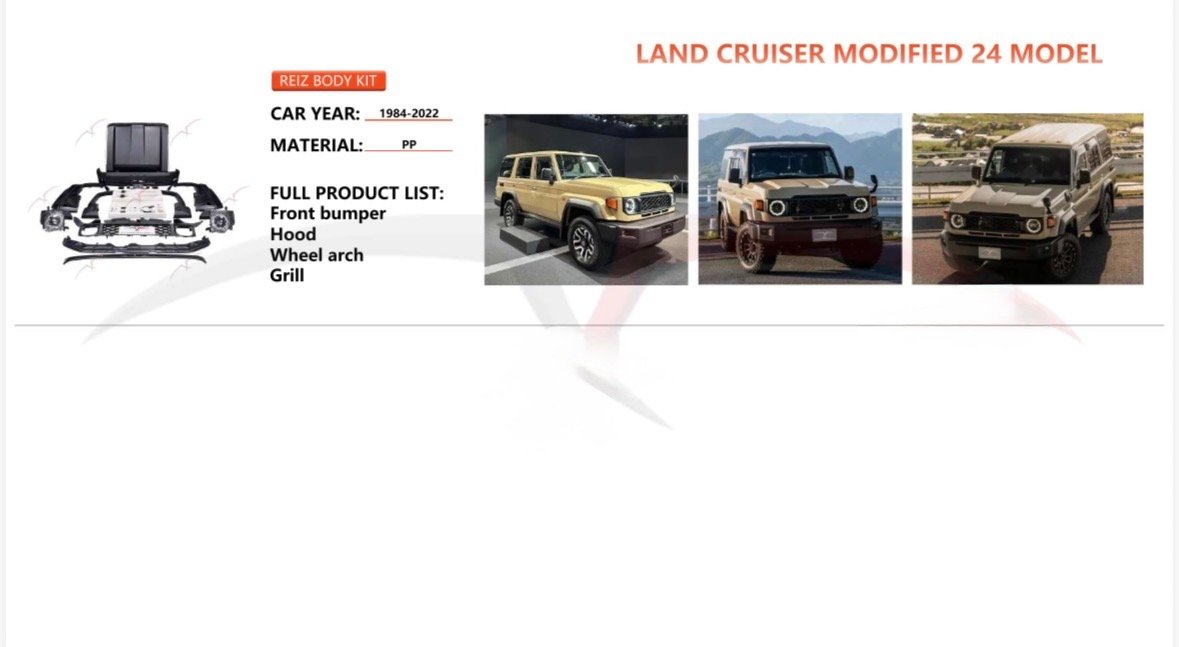 LAND CRUISER MODIFIED 24 MODEL BODY KITS UPGRADE