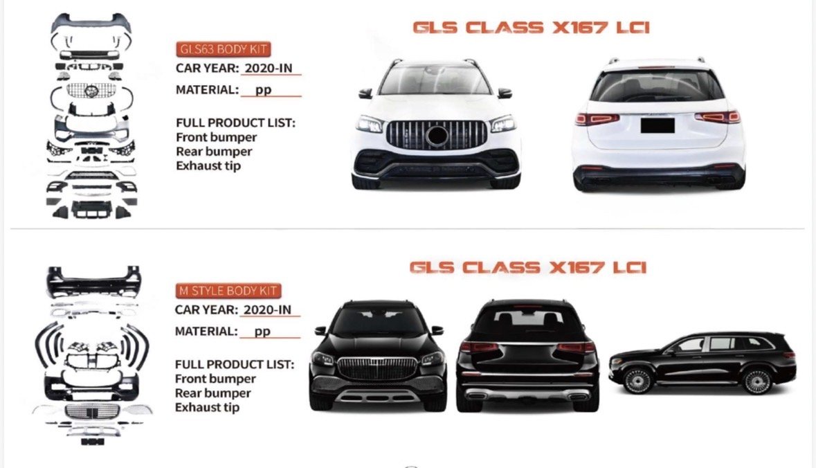 BENZ GLS CLASS X167 LCI BODY KITS UPGRADE