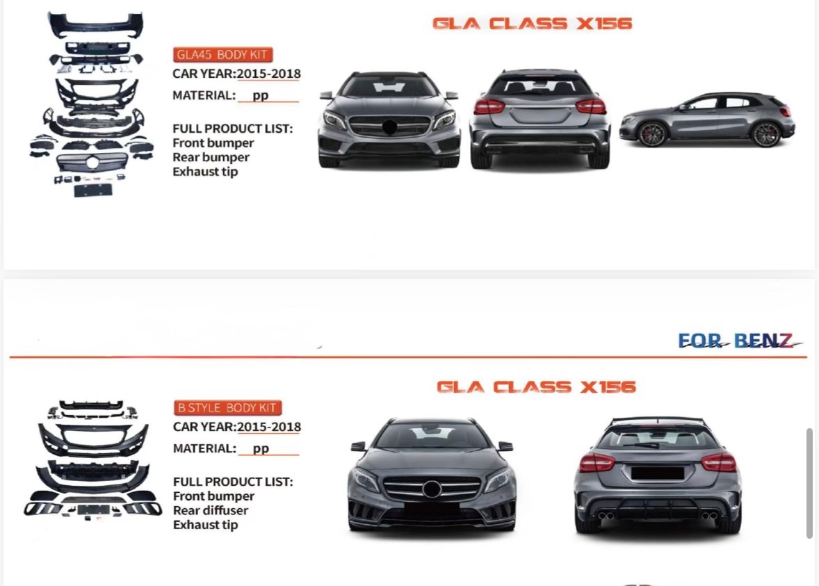 BENZ GLA CLASS X156 BODY KITS UPGRADE