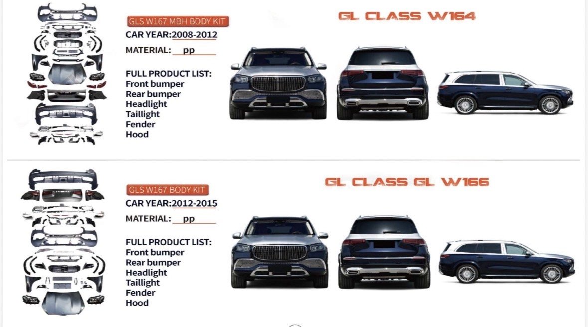 BENZ GL CLASS W164 , W166 BODY KITS UPGRADE thumbnail