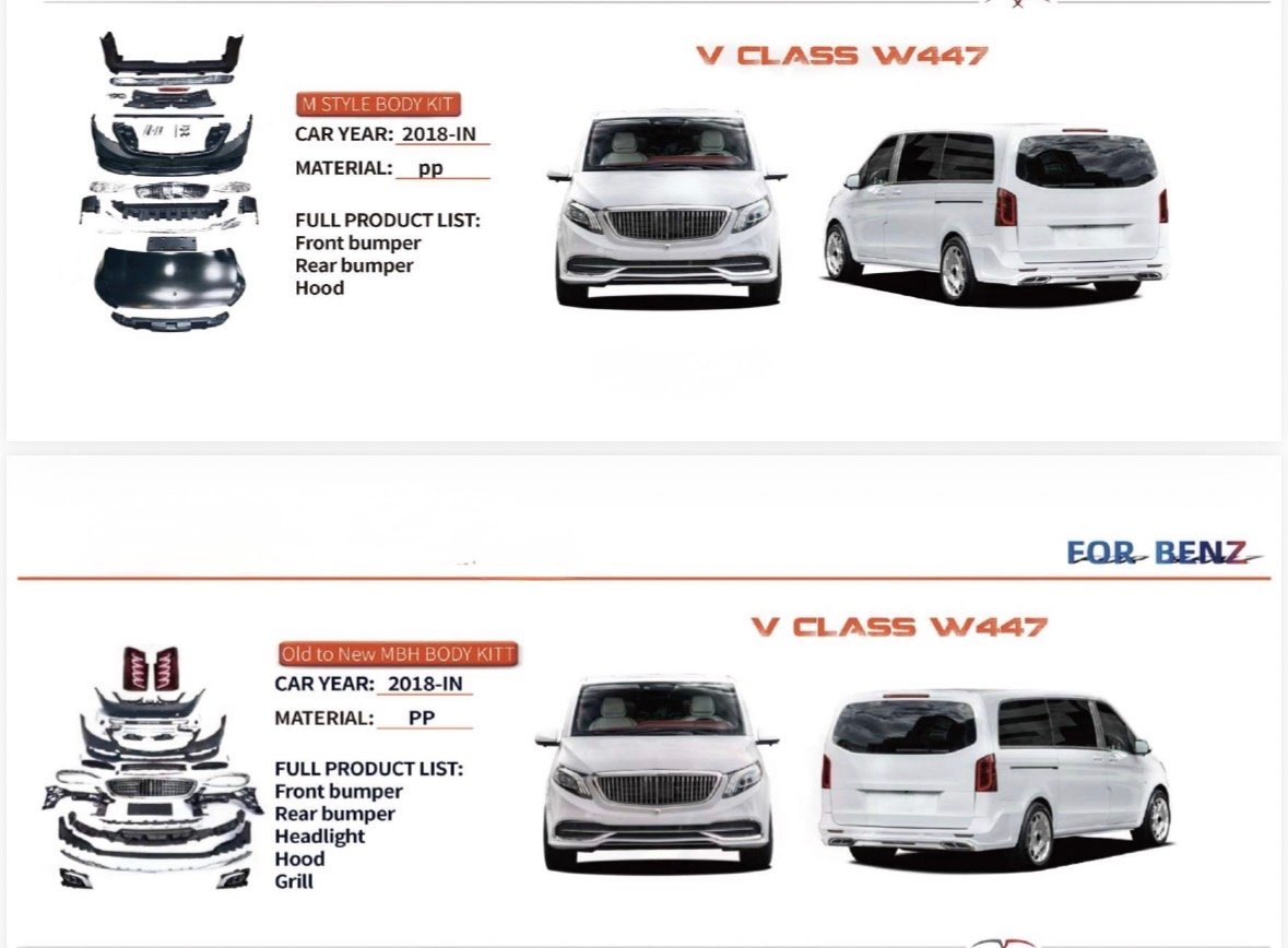 BENZ V CLASS W447 BODY KITS UPGRADE