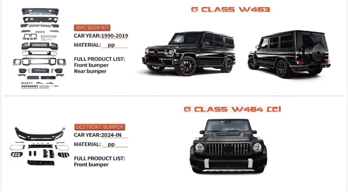 BENZ G CLASS W463 upgrade to 2024 version body kits