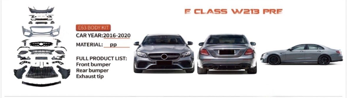 BENZ E CLASS W213 PRE BODY KITS UPGRADE