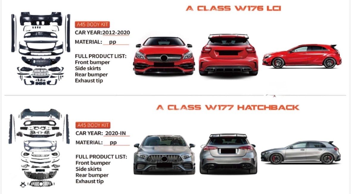 BENZ A CLASS BODY KITS UPGRADE