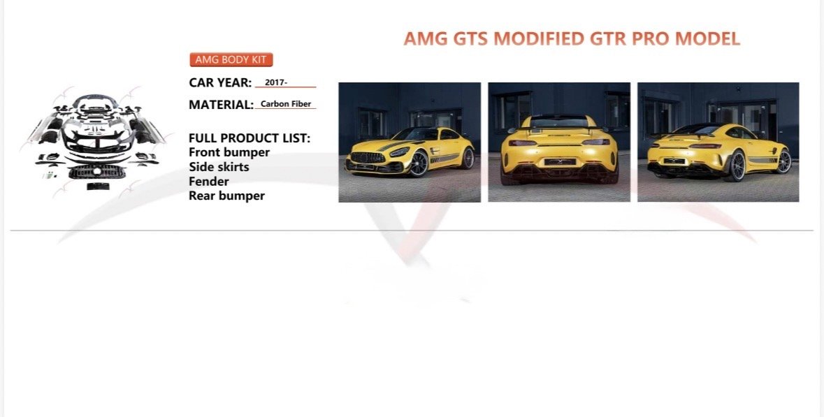 BENZ AMG GTS MODIFIED GTR PRO MODEL BODY KITS UPGRADE