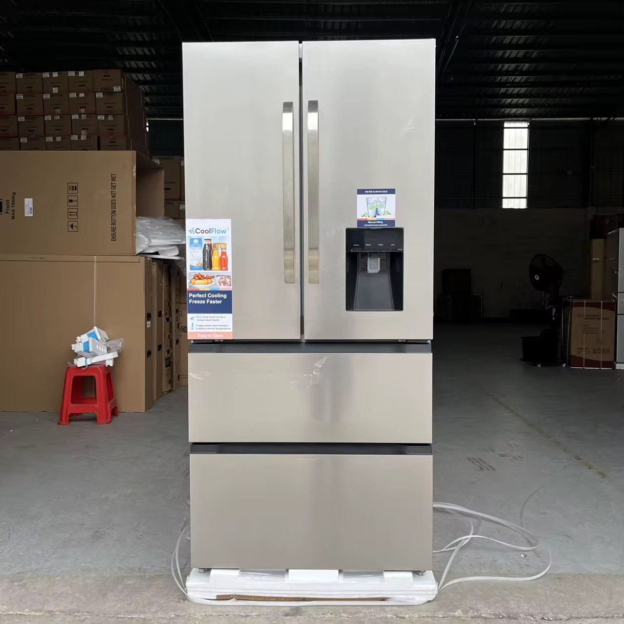 French Door Refrigerator Stainless Steel Body 628L
